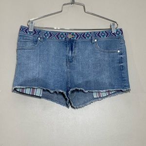 Acua ||Woman blue denim mid rise shorts size 31